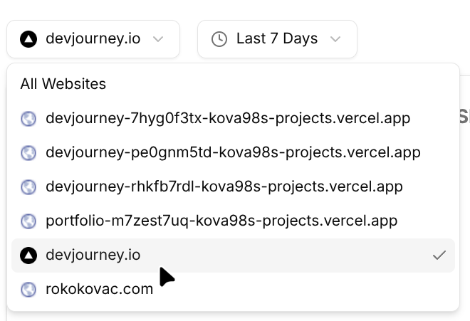 domain selector