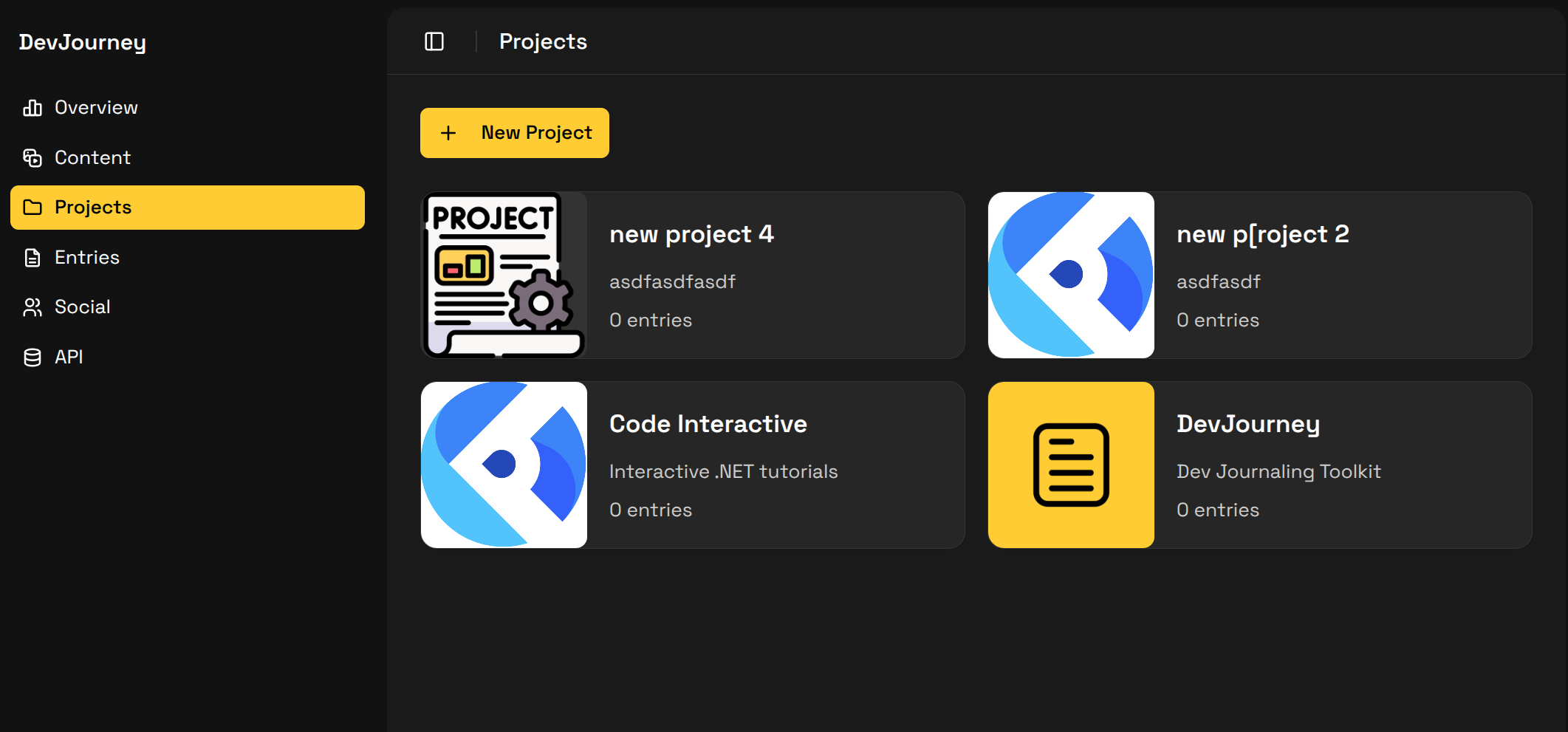 projects overview