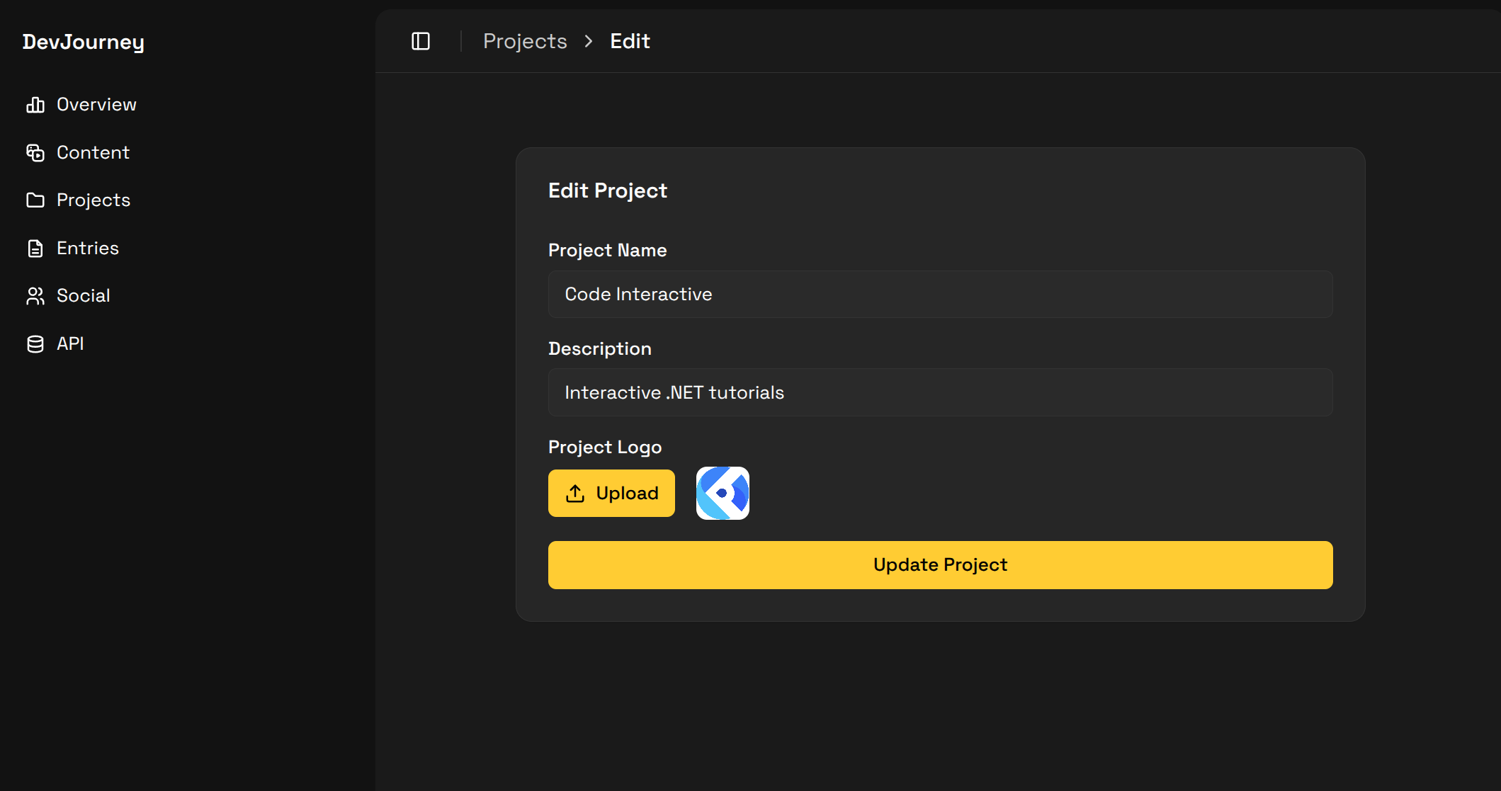 edit screen